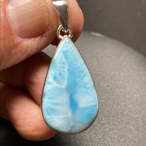 Larimar Pendant in Solid Sterling Silver 925